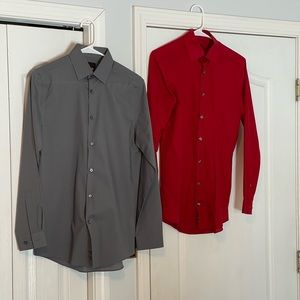 Two J.Ferrar Slim Fit Dress Shirts